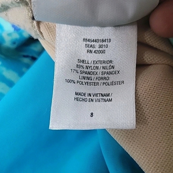 Jaclyn Smith Womens One Piece Swim Suit (Apron Skirt) Size 8 - Picture 12 of 14